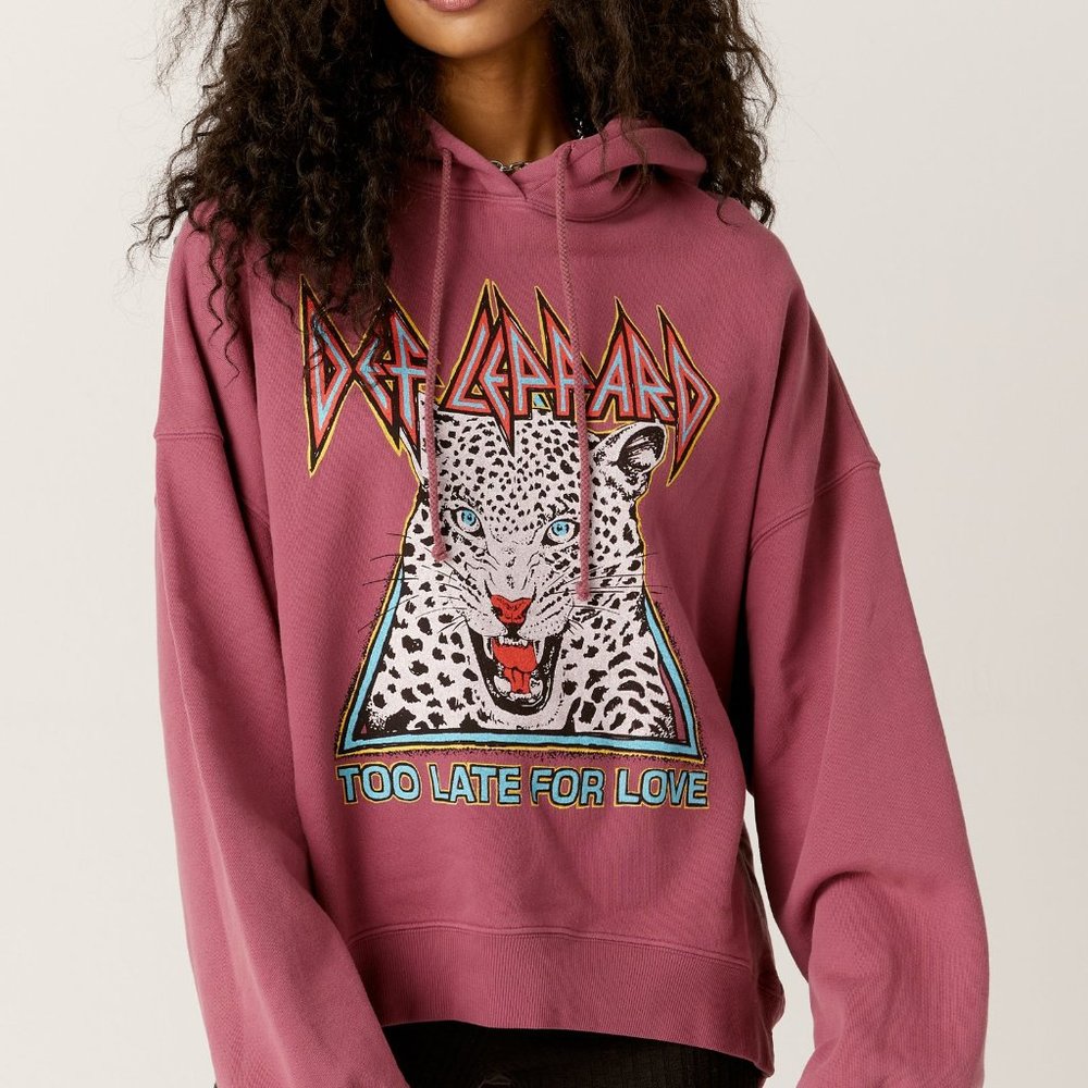 Def Leppard Too Late for Love Oversized Hoodie